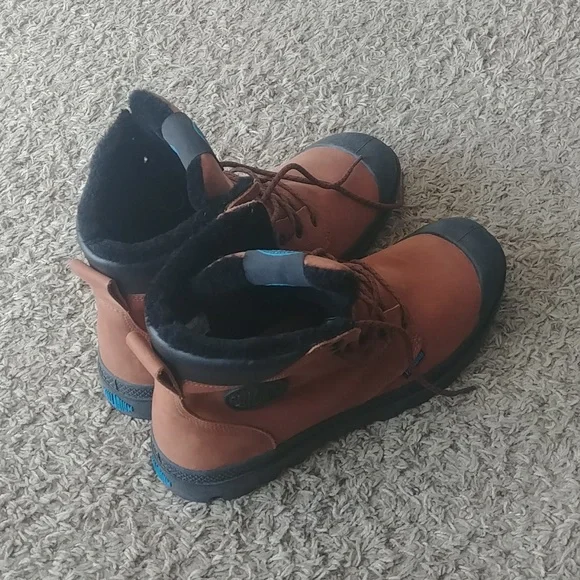 Palladium Milk Chocolate Boots - Picture 3 of 9